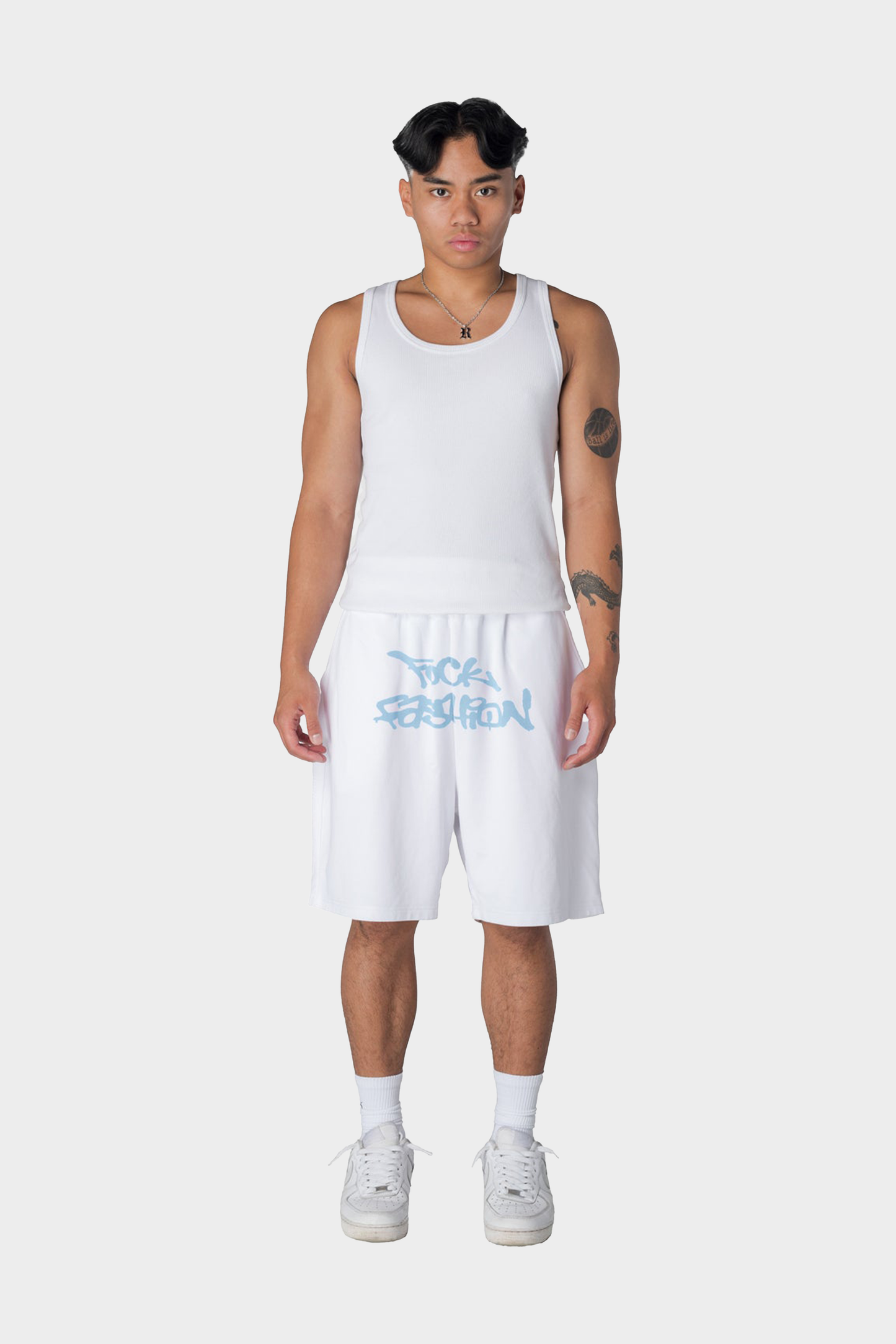 F*CK Fashion Shorts White / Blue