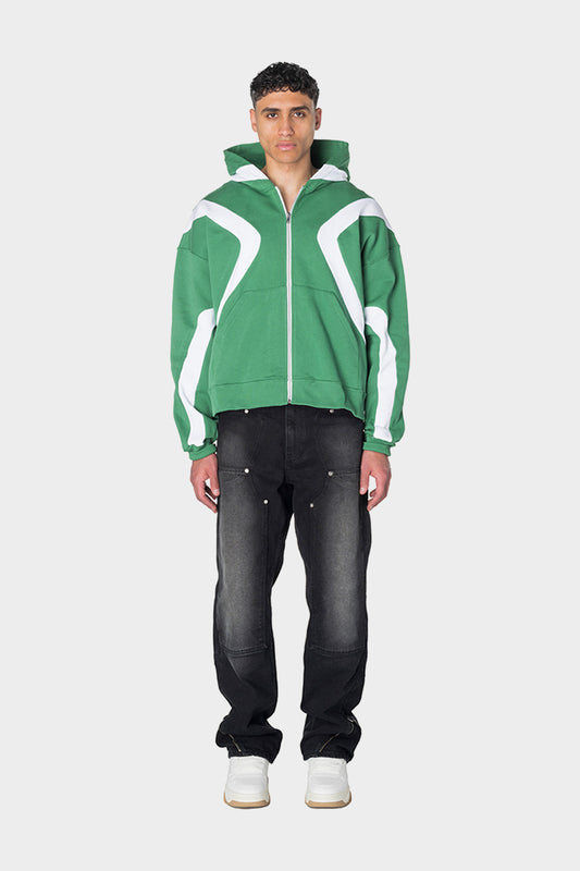 TWO-TONE ZIPPER GREEN