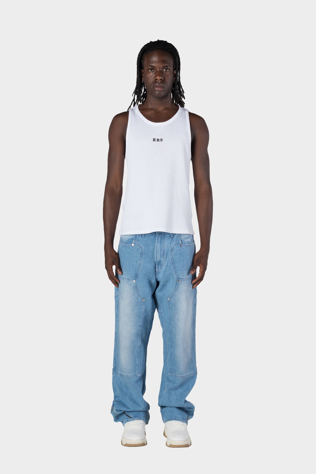 ASYMMETRICAL JEANS LIGHT BLUE