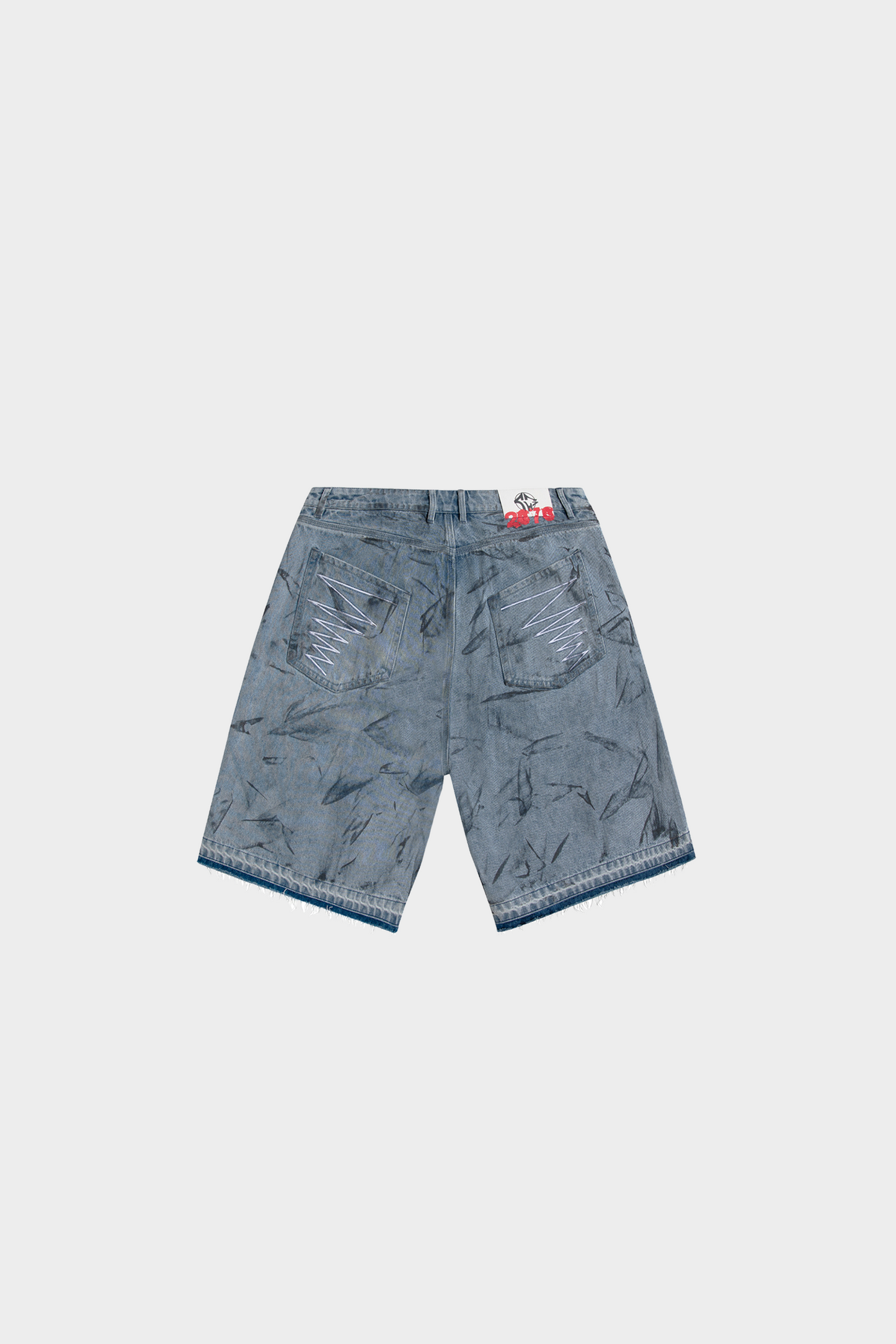 PAINTED DENIM SHORTS BLUE