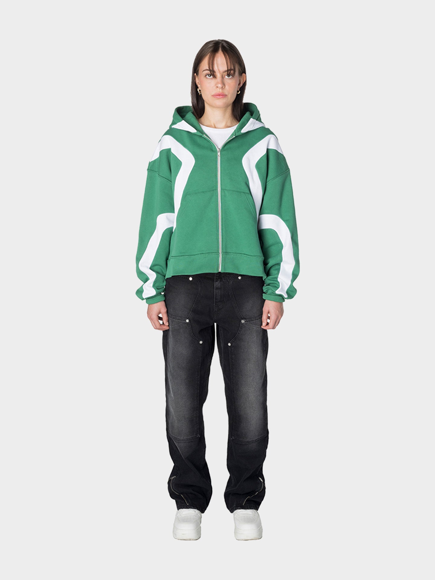 TWO-TONE ZIPPER GREEN